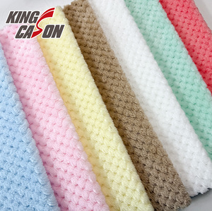 Kingcason 280g 300gsm Polyester Jacquard Fashion Textile Fabric 3D Flannel Fleece <strong>Velvet</strong> Plush for Bag and <strong>Tracksuit</strong> Garments - Product Image 4