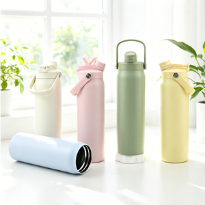 Wholesale Custom Logo Dustproof Vacuum Insulated Coffee <b>Cups</b> 32oz Stainless Steel Tumbler with 2-in-1 Sport Lid and Straw - Product Image 1