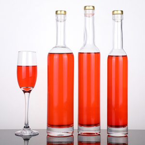 Bán Hot 200Ml 375Ml 500Ml 750Ml Rỗng Vòng Dưới Rượu <span class=keywords><strong>Vodka</strong></span> Chai Rượu Với Cổ Dài Cork - Product Image 1