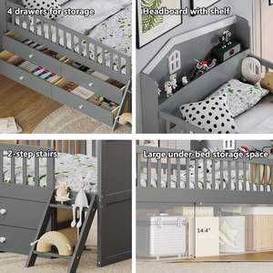 European Style Multifunction White Solid Pine <strong>Baby</strong> Cot Bed Comfortable <strong>Baby</strong> Bed With <strong>Baby</strong> <strong>Bedding</strong> <strong>Set</strong> - Product Image 5