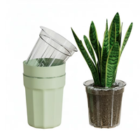 Pot Bunga Plastik PP Tahan Panas, Bernapas, Pengontrol Akar, Penyiraman Otomatis, untuk Anggrek Kupu-kupu, Ramah Lingkungan, untuk Penggunaan di Rumah