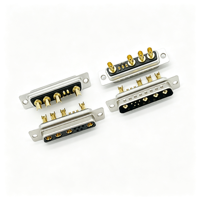 Connecteur Combo D-Sub 9W4 9 Broches à Courant Élevé, 5 Broches Mâles et 4 Broches Femelles, 30A, Plaqué Or, Broches Solides, à Souder, Type Standard