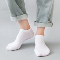 Chaussettes décontractées pour hommes en polyester et coton, absorbantes, blanches, noires, grises, pour le printemps et l'été, vente en gros d'usine à prix réduit