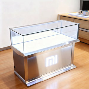 Étagère de présentation de téléphone portable à <span class=keywords><strong>LED</strong></span> sur trois ou quatre côtés, personnalisée, en verre, étanche, facile à nettoyer, <span class=keywords><strong>vitrine</strong></span> - Product Image 2