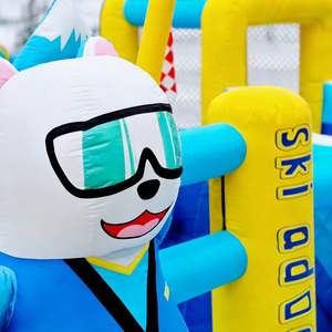 <span class=keywords><strong>Château</strong></span> <span class=keywords><strong>gonflable</strong></span> en nylon de taille personnalisable pour <span class=keywords><strong>Happy</strong></span> <span class=keywords><strong>Hop</strong></span>, avec toboggan et cerceau pour enfants - Product Image 4