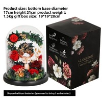 Rosa Eterna en Cúpula de Cristal, Regalo para Mejores Amigos, Cumpleaños, Eventos, Adorno Familiar, Unisex