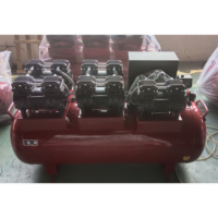 Compresseur d'air sans huile muet 10 cylindres 5.5kw 7.5hp 200L, compresseur d'air électrique, compresseur silencieux