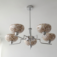 Lampe suspendue en forme de coquillage coloré A93-5, luminaire de plafond à 5 abat-jour pour salon