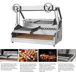 Parrilla Argentina de Altura Ajustable, Parrilla Santa María <span class=keywords><strong>Gaucho</strong></span> Asado de Carbón, Equipo de Barbacoa de Encimera para <span class=keywords><strong>Restaurante</strong></span> Tradicional - Product Image 2