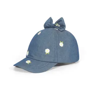 Fashion Baby Children Kid Casual Sun Cap Washed Vintage Distressed Adjustable Plain Denim Unstructured Dad Hats