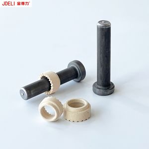 Goujons à tête <span class=keywords><strong>plate</strong></span> en acier au carbone ISO13918 pour connecteur de cisaillement par soudage, finition phosphate avec embouts en céramique - Product Image 3