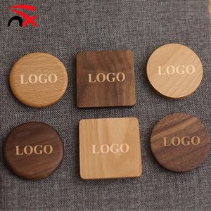 Promotional Gift Item Custom logo Laser Wood Square Round Heat Resistant Blanks Cup Coaster Pad Mat