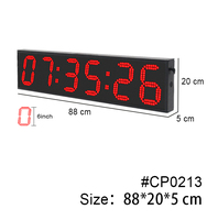 Cronómetro LED de 6 Dígitos y 6 Pulgadas de Aleación de Aluminio Resistente al Agua, Reloj de Carreras con Control Remoto IR, Botón de Inicio/Parada, Reloj Digital Deportivo