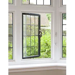 MJL-rotura térmica de seguridad para el hogar, rejilla exterior, ventana abatible de acero templado