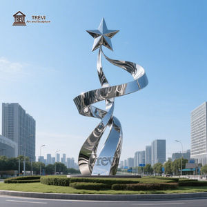 Grande statue extérieure en métal en acier inoxydable Sculpture de <span class=keywords><strong>rond</strong></span>-<span class=keywords><strong>point</strong></span> de ville en acier inoxydable en métal à vendre - Product Image 5