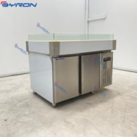 Table de présentation de fruits de mer en acier inoxydable pour restaurant et buffet