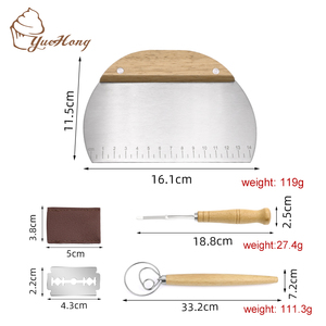 2 Pcs Indonesia Mây Sourdough Starter Kit Hình Bầu Dục Và Vòng Bánh Mì Chống Giỏ Với Bánh Mì Lame Đan Mạch Whisk - Product Image 6
