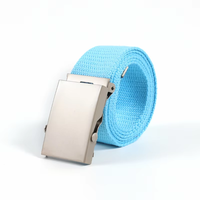 Cinturón Casual de Lona Multicolor con Correa Ajustable y Hebilla de Acero para Jeans y Pantalones de Adolescentes
