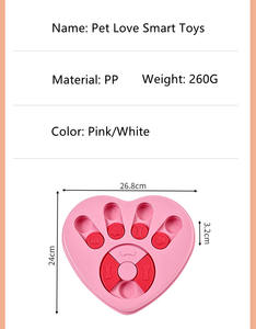 Jouet interactif élégant de recherche de <span class=keywords><strong>cache</strong></span>-<span class=keywords><strong>cache</strong></span> pour chien IQ Puzzle Jouets interactifs de mouvement pour animaux de compagnie Jouet de puzzle en forme de coeur pour animaux de compagnie - Product Image 2