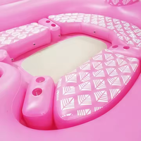 6 personnes Pvc plage matelas pneumatique gonflable Ride-on Island adulte enfants eau natation jouets Flamingo gonflable piscine flotteur