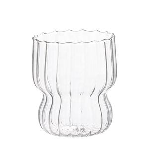 Cao Borosilicate minh bạch một lớp sọc dọc thủy tinh hình bầu sữa nước trà cà phê Kem cốc - Product Image 5