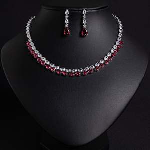 <span class=keywords><strong>ชุด</strong></span>เครื่องประดับเจ้าสาวสไตล์<span class=keywords><strong>เกาหลี</strong></span>แบบใหม่ ต่างหูและสร้อยคอทองแดงประดับเพชรทรงห<span class=keywords><strong>ย</strong></span>ดน้ำ สำหรับ<span class=keywords><strong>ชุด</strong></span>แต่งงาน ดีไซน์เฉพาะกลุ่มสำหรับ<span class=keywords><strong>ผู้หญิง</strong></span> - Product Image 2