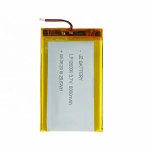 Lipo de alta capacidade 126090 bateria de polímero de lítio de 7800 mah 8000 mah 3 7 v para equipamentos de beleza