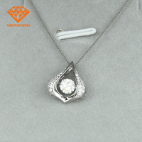 Prix de la pierre de moissanite par carat, bijoux en moissanite, pendentif serti à griffes