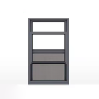 Fenêtre à battants en verre trempé insonorisée de haute qualité au design moderne pour la maison Fenêtres à guillotine simple en aluminium