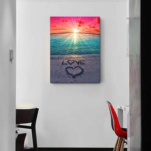 Impresión en Lienzo Cuatro Estaciones Árbol <span class=keywords><strong>de</strong></span> <span class=keywords><strong>la</strong></span> <span class=keywords><strong>Vida</strong></span>, Cuadro Decorativo <span class=keywords><strong>de</strong></span> Playa y Corazón para Pared, Decoración del Hogar - Product Image 4