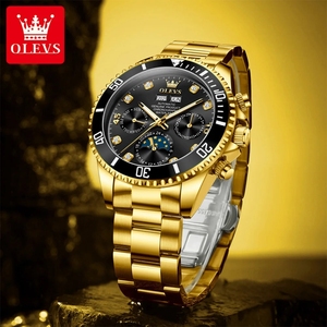 Envío Directo de Reloj Mecánico de Lujo para Hombre, de Acero Inoxidable, 20 mm, Hangzhou, Resistente al Agua 3BAR, Cronógrafo, Fase Lunar, Fecha, Rotación - Product Image 2