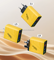 Chargeur rapide multi-ports de style Mecha 240W avec 3 USB + 2 PD, adaptateur secteur 5V2A