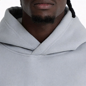 Sudadera con Capucha Oversize de Algodón 100% de Alta Calidad para <span class=keywords><strong>Hombre</strong></span>, Estilo Boxy, de 600 GSM, con Forro Polar, Personalizable, de Gramaje Pesado y Corte Recortado - Product Image 3