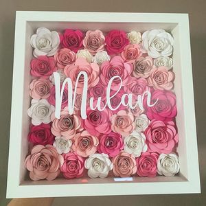 Shadow Box with Glass Front Wood Keepsake Frame Box