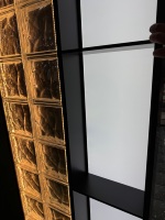 Étagère de rangement murale en verre acrylique découpé au laser, rétroéclairée par LED, style Art Déco, structure de cadre translucide, pour la maison et l'hôtel