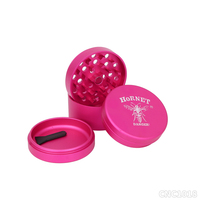 Nouvelle marque 63mm grande taille 4 couches en alliage d'aluminium broyeur de cigarettes Logo personnalisé briquets et accessoire pour fumer