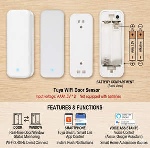 Système d'alarme de sécurité domestique compatible avec les capteurs de porte et de fenêtre intelligents <span class=keywords><strong>Tuya</strong></span>, compatible avec Alexa et Google Home - Product Image 2