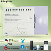 Module de relais sans fil intelligent WiFi 4 canaux G0203 7-32V 4CH avec récepteur RF compatible avec l'application EWeLink