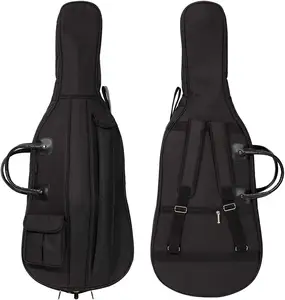 Bolsas impermeables personalizadas para instrumentos musicales, estuche suave para violonchelo, bolsa de viaje con correas de mochila ajustables