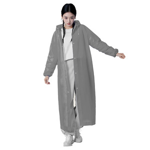 Adult <span class=keywords><strong>Long</strong></span> <span class=keywords><strong>Raincoat</strong></span> EVA Undurchlässiger Regenmantel Männer Frauen Travel Hooded Beam Port Regen Poncho Angeln Camping Regen bekleidung - Product Image 1
