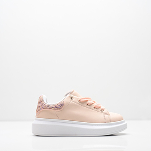 Scarpe da Skateboard per Bambini di Design, Trendy per Ragazzi e Ragazze, Bianche con Strass, Casual, Leggere, con Lacci alla Caviglia - Product Image 5