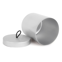 Récipient métallique vide cosmétique en métal Pot en aluminium noir mat Boîtes de conserve vides en aluminium Boîtes à bougies en métal