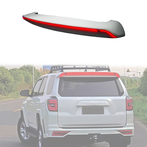 LUMA <b>Accessories</b> for 2010-2024 5th Gen White Rear Roof Spoiler Wing With LED <b>Lights</b> - Product Image 1