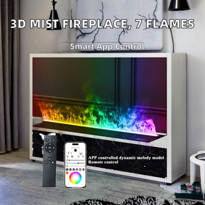<span class=keywords><strong>Chimenea</strong></span> Eléctrica de Vapor de Agua 3D de Lujo <span class=keywords><strong>con</strong></span> Inserto de Acero de 1200 mm, 7 Colores de Llama, Control por Aplicación, Multimedia, <span class=keywords><strong>Bluetooth</strong></span> - Product Image 2