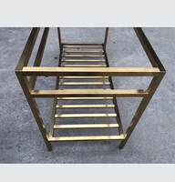 Meuble-lavabo de salle de bain au sol avec évier OEM ODM articles sanitaires armoire miroir et armoire porte-serviettes bases métalliques pieds en laiton satiné
