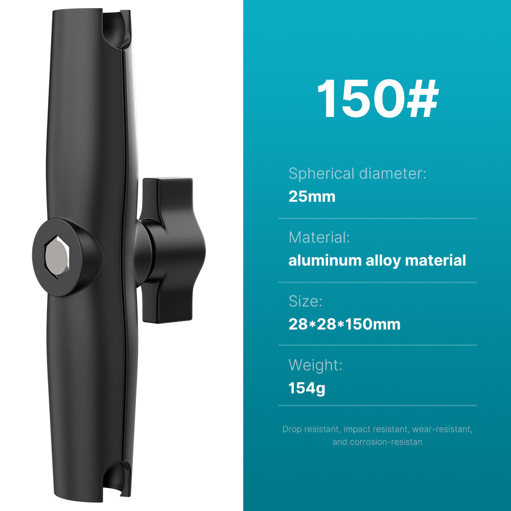 HONGDAK Motorcycle Mobile Phone Holder Aluminum Alloy Accessories 6cm, 9cm, 15cm Double Head Joint Clip