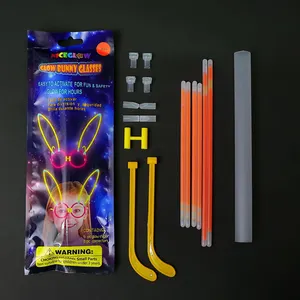 Kacamata tari neon aman cahaya kimia stik kelinci bercahaya mainan glowing pribadi