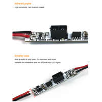 DC12V/24V 3A 8mm Smart armoire intégrée armoire lumière LED infrarouge main balayage vague capteur interrupteur led gradateur module carte PCB