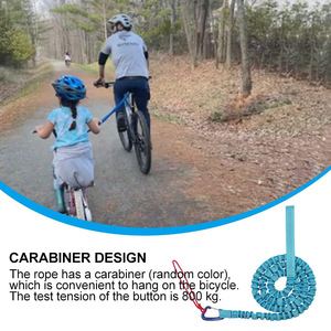 Corde de remorquage pour vélo, sangle de remorque élastique en Nylon pour enfants, accessoire de cyclisme Portable pour vélo de montagne en plein air - Product Image 4
