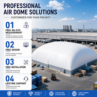 Structure à membrane pneumatique à grande portée pour ateliers industriels et entrepôts